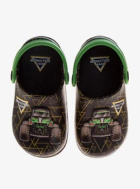 Monster Jam "Grave Digger" Black & Green Toddlers Little Kids EVA Clogs