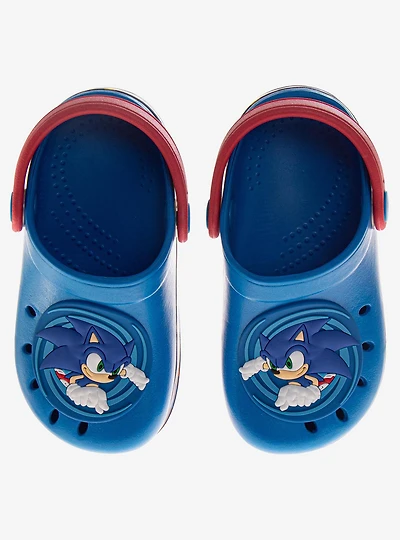 Sonic The Hedgehog Slip-On Toddler & Little Kid EVA Clogs Blue and Red
