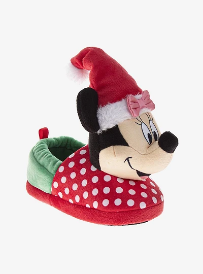 Disney Minnie Mouse Christmas Toddler & Little Kids Cozy Slippers