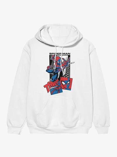 Marvel Spider-Man Thwip Through The City Panel Hoodie