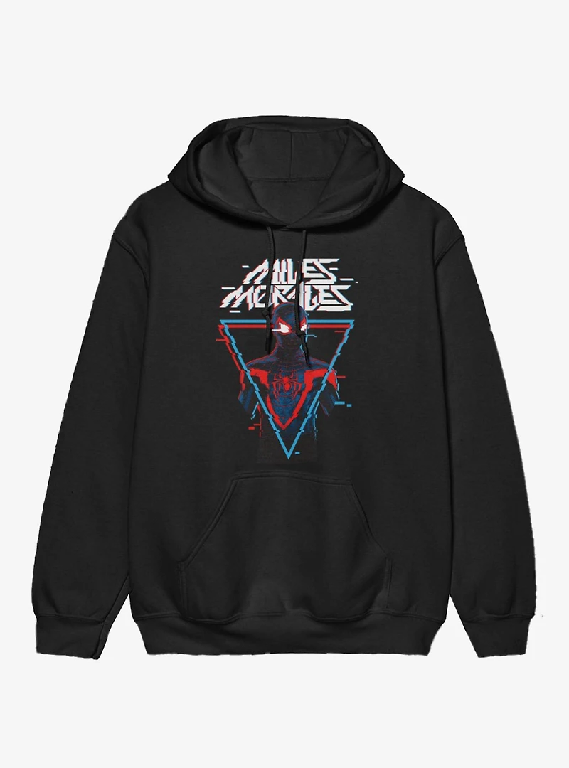 Marvel Spider-Man Miles Morales Digital Glitch Triangle Hoodie