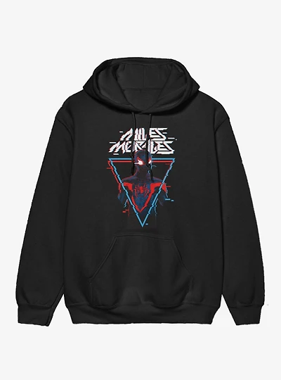 Marvel Spider-Man Miles Morales Digital Glitch Triangle Hoodie