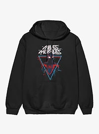 Marvel Spider-Man Miles Morales Digital Glitch Triangle Hoodie