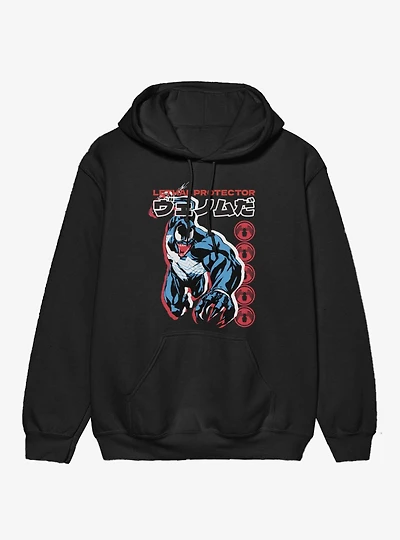 Marvel Comics Retro Venom Lethal Protector Foreign Type Grab Hoodie