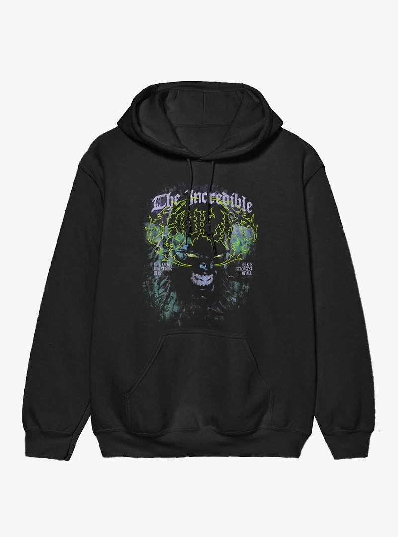 Marvel Comics Retro Hulk Knows He Strongest Close Up Hoodie