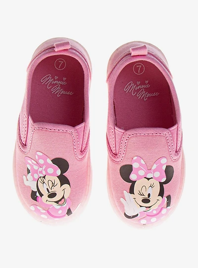 Disney Minnie Mouse Slip On Canvas Polka Dot Toddler & Little Kids Sneakers