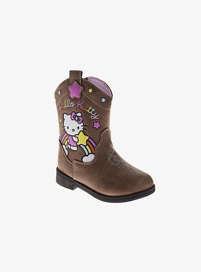 Hello Kitty Rainbow & Star Calf High Toddler Little Kids Cowboy Boots