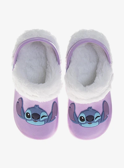 Disney Lilo & Stitch Fuzzy Fleece Lined Kids Clogs