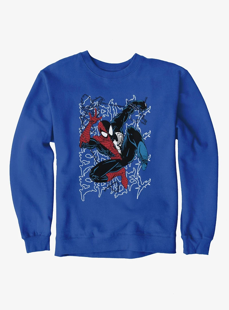 Marvel Comics Retro Half Venom Web Leap Sweatshirt