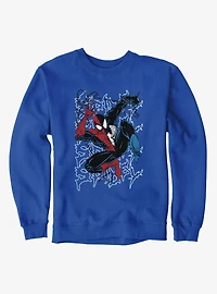 Marvel Comics Retro Half Venom Web Leap Sweatshirt