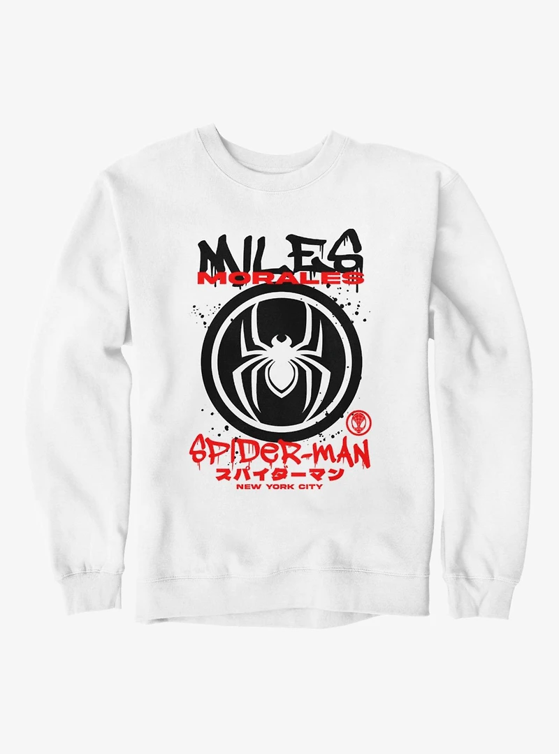 Marvel Spider-Man New York Dripping Miles Morales Sweatshirt