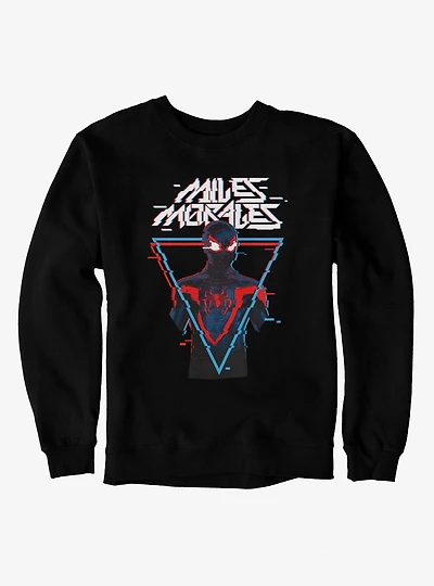 Marvel Spider-Man Miles Morales Digital Glitch Triangle Sweatshirt