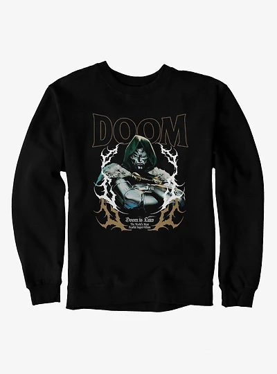 Marvel Comics Retro Doom Is Law Most Fearful Villain Sweatshirt