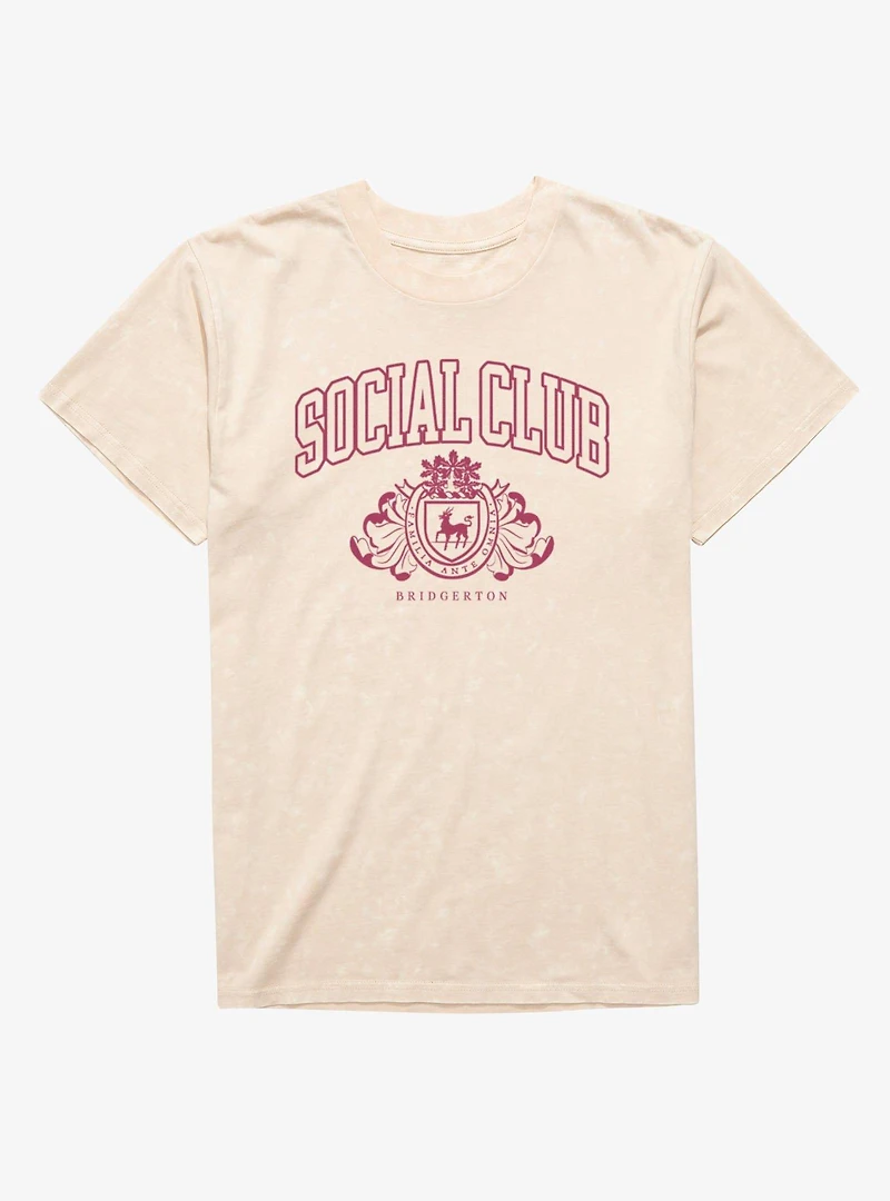 Bridgerton Social Club Collegiate Arch Mineral Wash T-Shirt