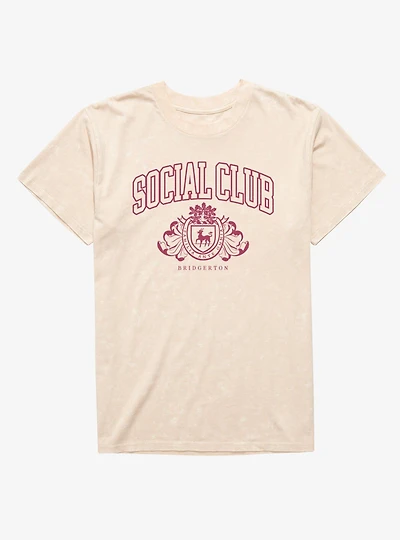 Bridgerton Social Club Collegiate Arch Mineral Wash T-Shirt