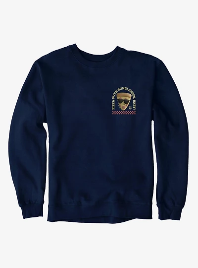 Disney Pixar Toy Story 5 Pizza With Sunglasses Corner Print Sweatshirt