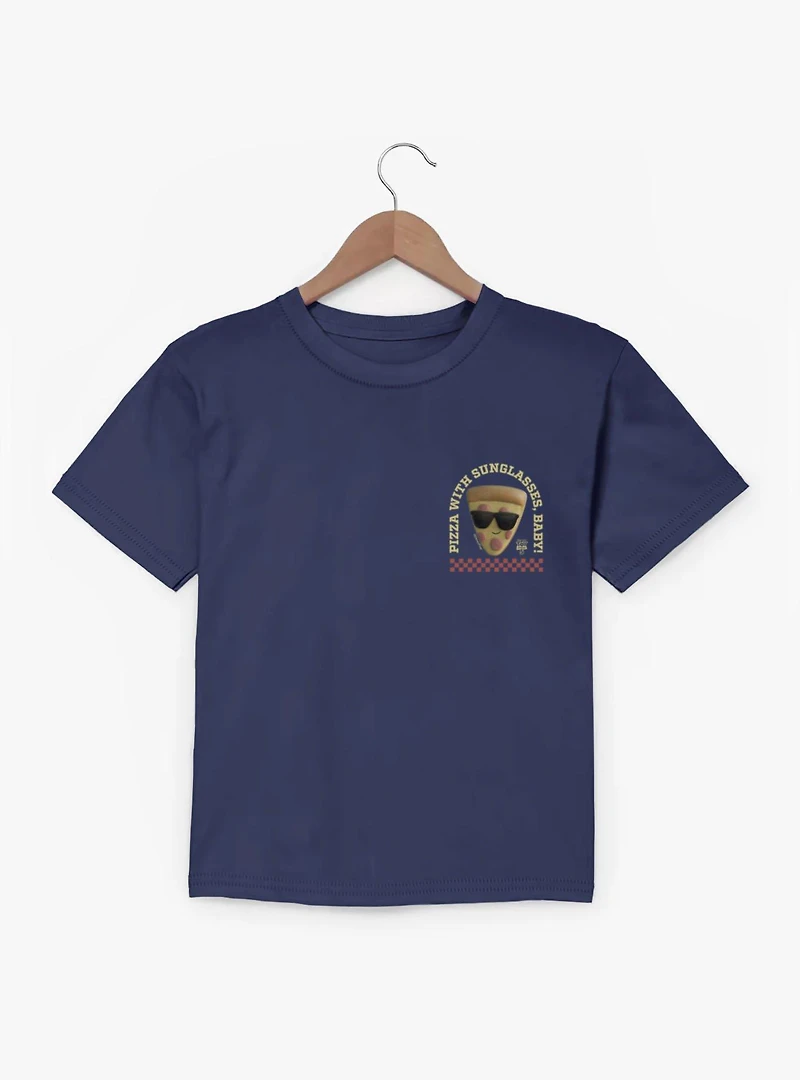 Disney Pixar Toy Story 5 Pizza With Sunglasses Corner Print Youth T-Shirt