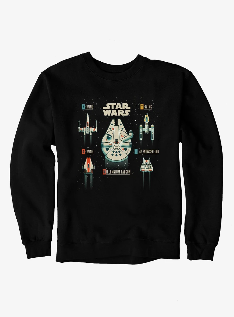 Star Wars Ship Cartoons T 47 Snowspeeder Sweatshirt
