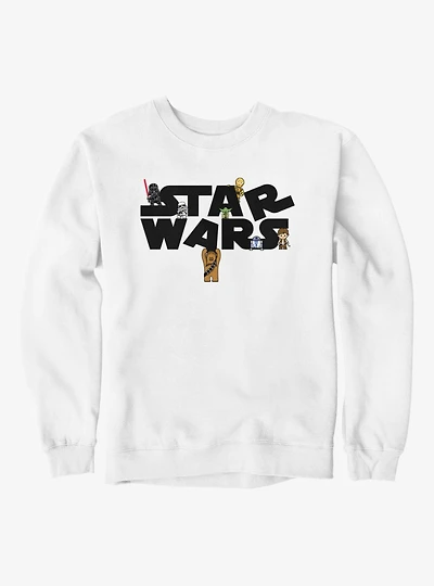 Star Wars Cartoon Logo Destruction Sweatshirt