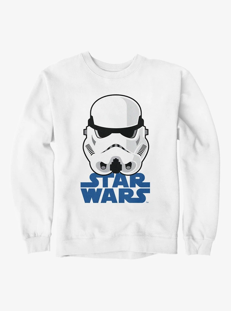 Star Wars Trooper Helmet On Logo Sweatshirt