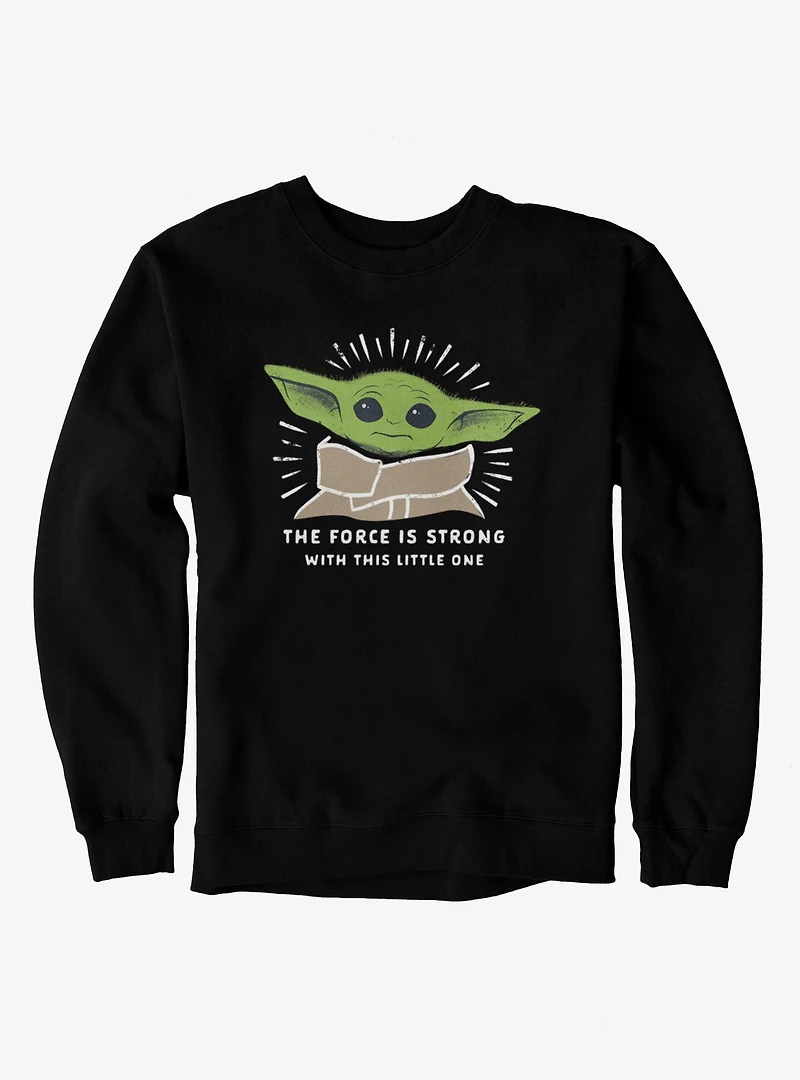 Star Wars The Mandalorian Force Is Strong Little One Burst Sweatshirt