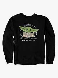 Star Wars The Mandalorian Force Is Strong Little One Burst Sweatshirt