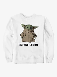 Star Wars The Mandalorian Force Is Strong Dirty Grogu Sketch Sweatshirt