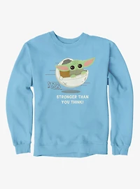 Star Wars The Mandalorian Think Stronger Dashing Grogu Sweatshirt