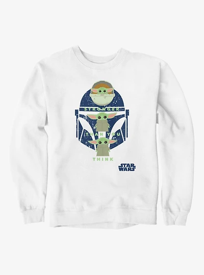 Star Wars The Mandalorian Stronger Than Grogu And Helmet Sweatshirt