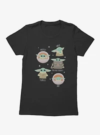 Star Wars Protect Snack Nap Fearless Grogu Womens T-Shirt