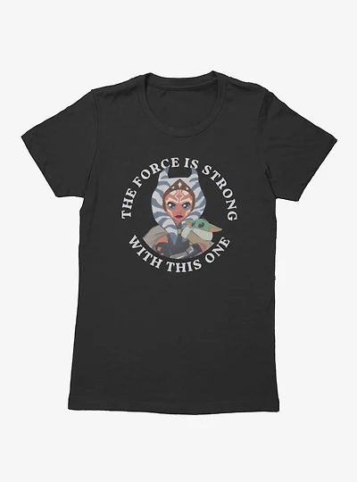 Star Wars Force Is Strong Ahsoka Grogu Womens T-Shirt