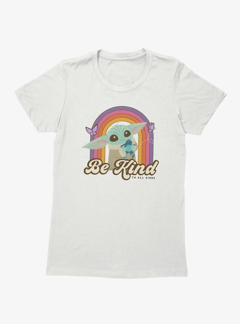 Star Wars Be Kind To All Grogu Rainbow Womens T-Shirt