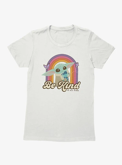 Star Wars Be Kind To All Grogu Rainbow Womens T-Shirt