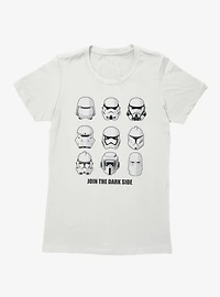 Star Wars Join The Dark Side Trooper Helmets Womens T-Shirt