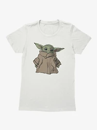 Star Wars The Mandalorian Dirty Grogu Sketch Womens T-Shirt
