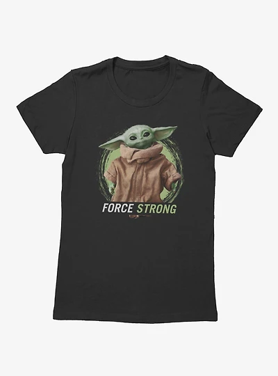 Star Wars The Mandalorian Force Strong Grogu Splash Womens T-Shirt