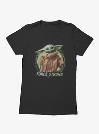 Star Wars The Mandalorian Force Strong Grogu Splash Womens T-Shirt