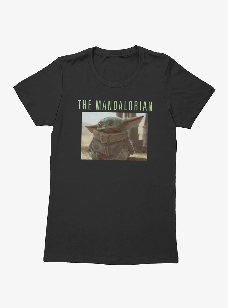 Star Wars The Mandalorian Grogu Close Up Womens T-Shirt