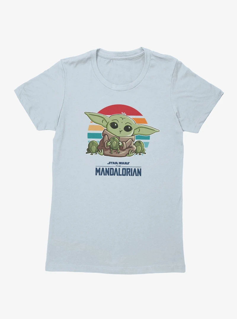Star Wars The Mandalorian Grogu And Frogs Womens T-Shirt