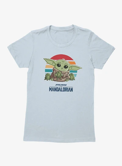 Star Wars The Mandalorian Grogu And Frogs Womens T-Shirt