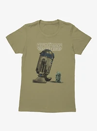 Star Wars The Mandalorian Grogu Meets R2-D2 Womens T-Shirt