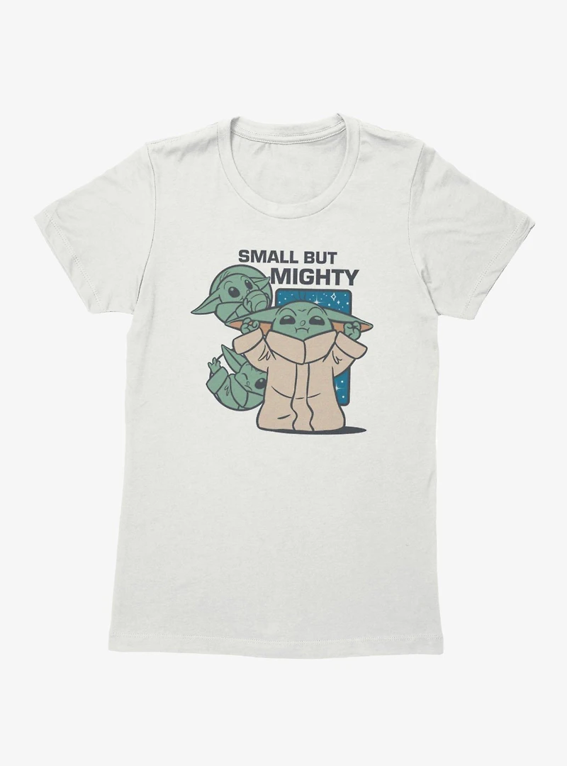 Star Wars The Mandalorian Small But Mighty Grogu Reach Womens T-Shirt