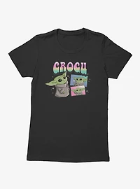 Star Wars The Mandalorian Grogu Cute Cartoon Gradient Womens T-Shirt