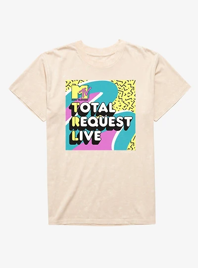MTV Total Request Live 90s Retro Square Mineral Wash T-Shirt