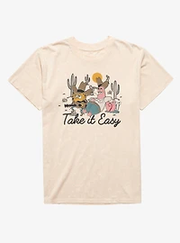 SpongeBob SquarePants & Patrick Take It Easy Cowboy Tunes Mineral Wash T-Shirt