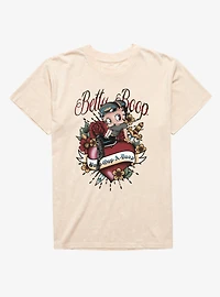 Betty Boop Opp A Doop Classic Heart Tattoo Mineral Wash T-Shirt