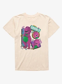 Barney 90s Squiggles Collage Mineral Wash T-Shirt