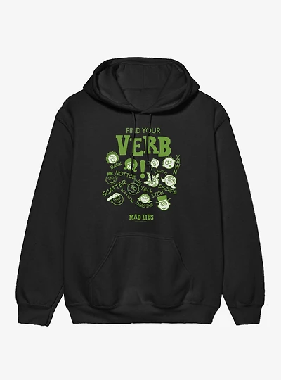 Mad Libs Find Your Verb Faces And Words Hoodie