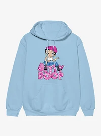 Betty Boop Pink Camo And Boots Hoodie
