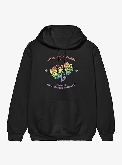 Schitt's Creek Rose Apothecary Handcrafted Rainbow Logo Hoodie